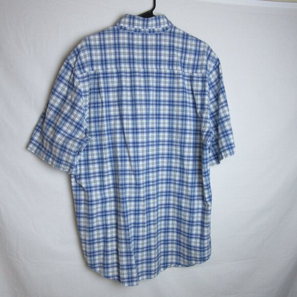 Timberland Shirt Blue Plaid Button Up Cotton Business Casual Men's Large - Picture 4 of 4